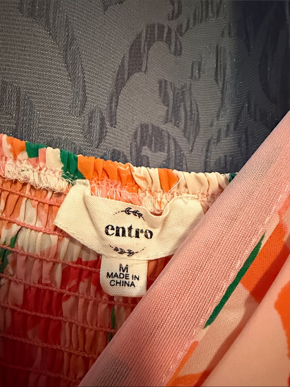 entro Orange Floral Maxi Dress with Green Accents - Picture 2 of 7